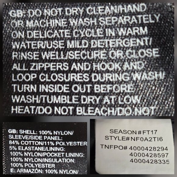 The North Face Quilted Hooded Jacket, Black & Dark Gray- Size: Large (Women’s) - Picture 8 of 8